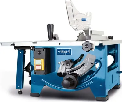 Sharrë tavolinë Scheppach HS80, 1200 W, 210 mm, e hirtë / kaltër - 2