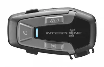 Interkom motoçiklete Interphone UCOM6R, Bluetooth, montim në helmetë, i zi gri