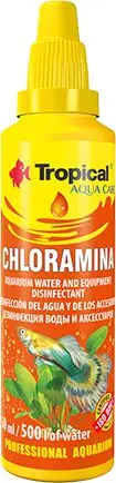 Solucion për akuarium Tropical Chloramine, 30 ml, kondicioner uji