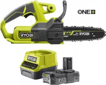 Sharrë zinxhir pa kabllo Ryobi 18V ONE+ RY18CS20A-0, 20cm, trup pa bateri, e gjelbër