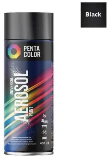 Bojë sprej Pentacolor AER PENTA Glossy Black R 9005, 400ml, e zezë me shkëlqim