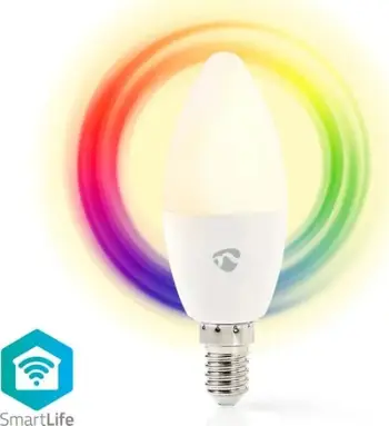 Llambë smart Nedis WIFILRC10E14, LED 4.9W, E14, E27, RGB CCT