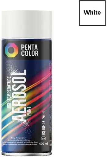 Bojë sprej rezistente ndaj nxehtësisë Pentacolor Penta High Temp, 400ml, e bardhë