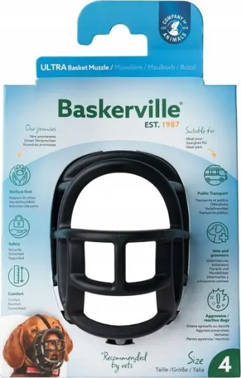 Gojore për qen Baskerville Ultra, madhësia 5, e zezë
