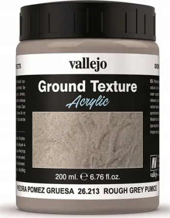Bojë teksturore Vallejo Diorama Effects Ground Grey Pumice VJP26213, 200 ml, gri