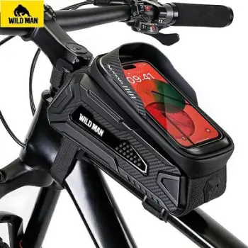 Çantë kornize për biçikletë Wildman M30, 1L, me dritare për smartphone, e zezë