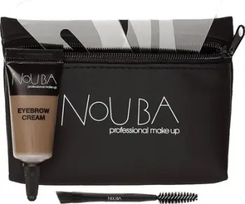 Set për vetulla Nouba, xhel vetullash 7 ml, furçë vetullash, çantë tekstili e zezë