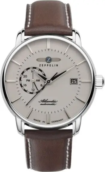 Orë automatike për meshkuj Zeppelin Atlantic 8470-5, çelik inoks, rezistencë ndaj ujit 50m, bezhë