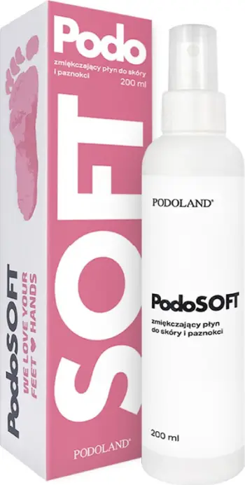 Solucion zbutës për lëkurë dhe thonj Podoland Podosoft, 200ml