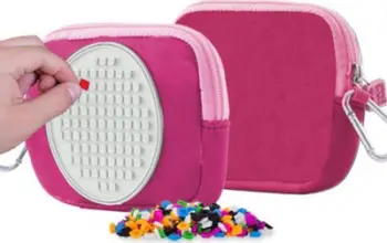 Çantë kozmetike Cass Film Zipper Pouch Purple Glow Panel, me zinxhir, panel ndriçues, vjollcë