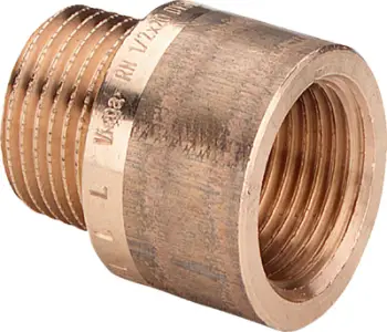 Zgjatues rubineti Red Brass Type 3540, 1"x40mm, lidhje femër mashkull, bronz i kuq