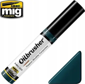 Bojë vaji modelizmi Ammo by Mig Oilbrusher Raptor Shuttle Turquoise, 10ml, turkeze