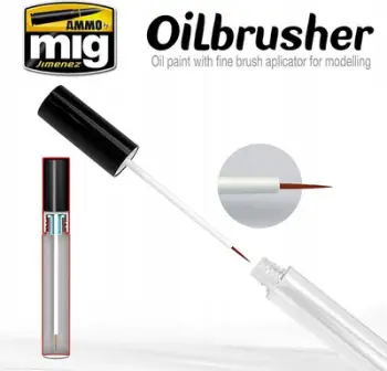 Bojë vaji për modele Ammo by Mig Oilbrusher Dust, 10ml, kafe