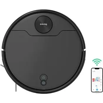 Robot fshesë Siguro RV-R800B TURBOVac Navigator Pro AI, navigim me lazer, kontroll përmes aplikacionit, i zi