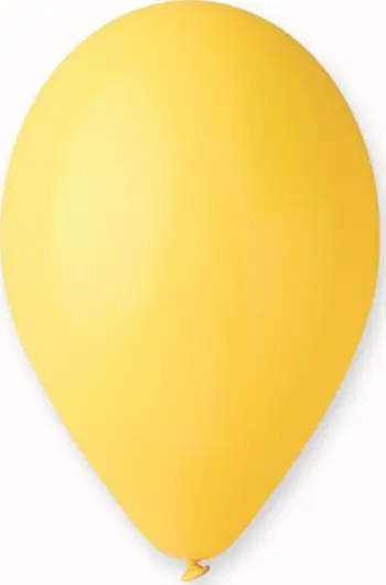 Balona Godan Pastel Yellow, 30 cm, 100 copë, të verdha
