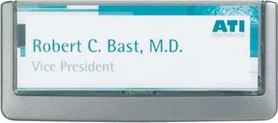 Shenjë informative Staples Durable Click Sign, 149x52.5mm, plastike, grafit - 1