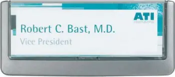 Shenjë informative Staples Durable Click Sign, 149x52.5mm, plastike, grafit