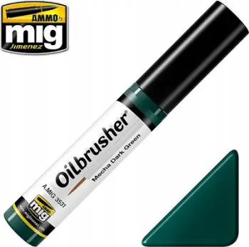 Bojë vajore për modelim Ammo by Mig Oilbrusher Mecha Dark Green, 10ml, jeshile e errët