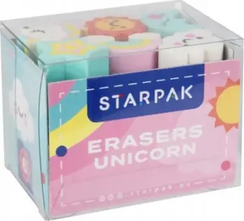 Goma fshirëse Starpak Unicorn, set 6 copë, shumëngjyrëshe