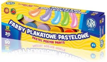 Bojëra pasteli Astra, 12 ngjyra x 20 ml