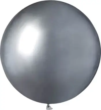 Balona lateksi Gemar 19 Shiny Silver nr 089, 25 copë, argjendi