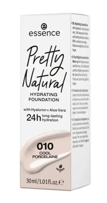 Krem pudër Essence Pretty Natural, 010 Cool Porcelaine, 30 ml