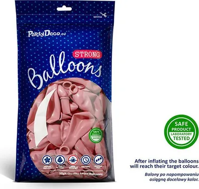 Balona lateksi rozë, 30 cm, set 10 copë - 2