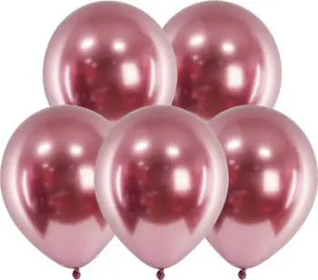 Balona latex Party Deco Glossy, 30 cm, 50 copë, rozë gold