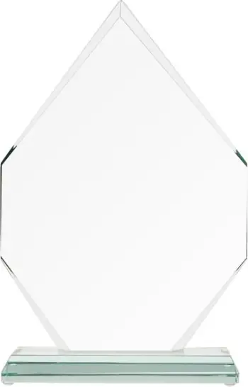 Trofe xhami Tryumf G018, 27cm, me kuti mbrojtëse, transparent
