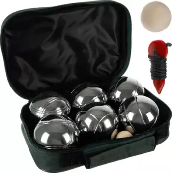 Set petankë Boule Balls 23440, 6 topa metalikë, çantë najloni, shumëngjyrësh