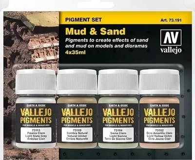 Set pigmente Acrylicos Vallejo, 4 pjesë, për modele plastike, shumëngjyrësh - 1