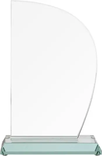 Trofe xhami Tryumf Glass Trophy G035, dizajn elegant transparent