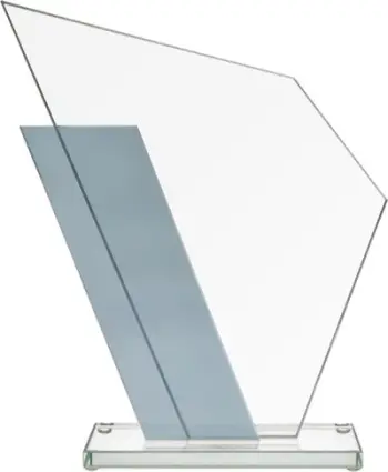 Trofe xhami Tryumf Glass Trophy GS615-24, i tejdukshëm
