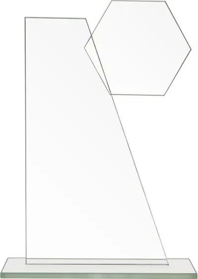 Trofe xhami Tryumf GS612 25, dizajn modern, transparent - 1