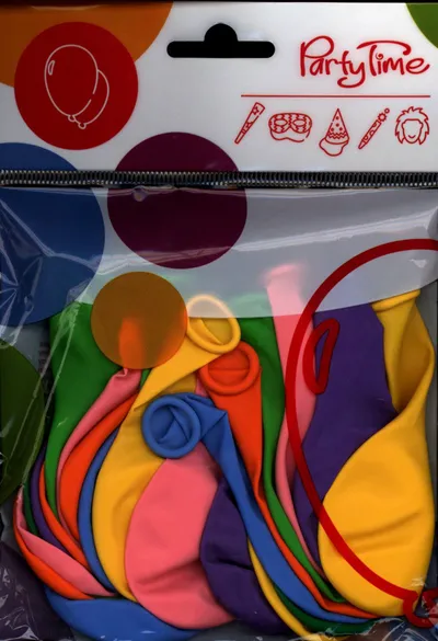 Balona pastel mix, 24 cm, set 25 copë, shumëngjyrëshe - 1