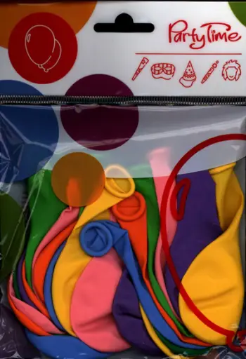 Balona pastel mix, 24 cm, set 25 copë, shumëngjyrëshe