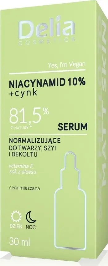 Serum për fytyrë Delia Cosmetics Niacinamide 10% + Zinc, rigjenerues, 30ml