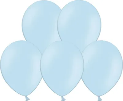 Balona Strong Pastel Baby Blue, 27cm, 10 copë, blu pastel - 1