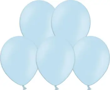 Balona Strong Pastel Baby Blue, 27cm, 10 copë, blu pastel