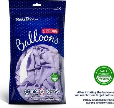 Balona Strong Pastel, 27cm, set 10 copë, lejla e hapur - 2