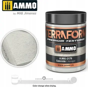 Pastë akrilike modelimi Ammo Mig 2179 Terraform Concrete, 100ml, gri