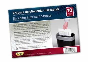 Fletë vaji për grirëse dokumentesh Argo, paketim 10 copë