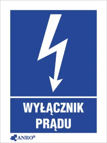 Shenjë sinjalistike ANRO Power Switch, vetëngjitëse, 148 x 210mm, shumëngjyrëshe