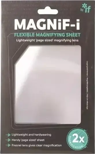 Fletë zmadhimi IF Magnifi-i A5, zmadhim 2x, transparente