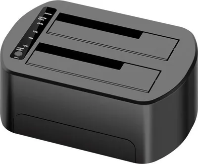 Docking stacion për disqe CoreParts MS-CLONER-SATA2.5-3.5, USB 5Gbps, klonim offline, i zi - 1