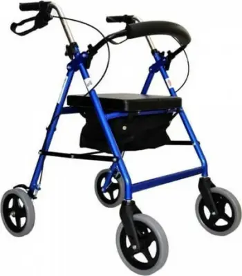 Rolator Mobilex Impala Standard, lartësi ulëse 53 cm, ngjyrë blu metalike