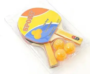 Set pingpongu Adar, 2 raketa, 3 topa, e kuqe e zezë