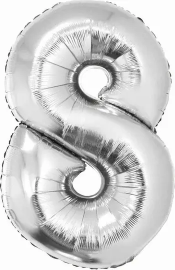 Balonë foli GoDan Smart, 76cm, argjend