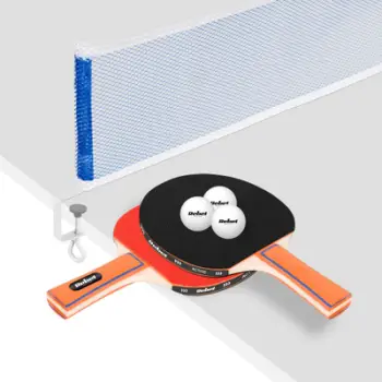 Set pingpongu Rebel Active, 2 raketa me rrjetë, 3 topa, shumëngjyrëshe