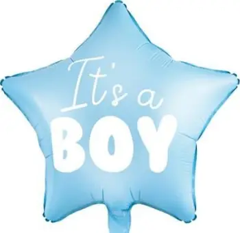 Balonë foli It’s a Boy, formë ylli, 48cm, blu